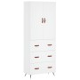 Aparador alto madera contrachapada blanco 69,5x34x180 cm de vidaXL, Aparadores - Ref: Foro24-3195819, Precio: 176,62 €, Descu...