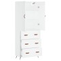 Tall white plywood sideboard 69.5x34x180 cm by vidaXL, Sideboards - Ref: Foro24-3195819, Price: 176,62 €, Discount: %