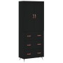 Tall black plywood sideboard 69.5x34x180 cm by vidaXL, Sideboards - Ref: Foro24-3195820, Price: 189,99 €, Discount: %