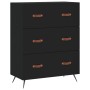 Tall black plywood sideboard 69.5x34x180 cm by vidaXL, Sideboards - Ref: Foro24-3195820, Price: 189,99 €, Discount: %