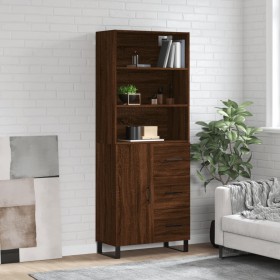 Tall oak brown plywood sideboard 69.5x34x180 cm by vidaXL, Sideboards - Ref: Foro24-3189476, Price: 161,00 €, Discount: %