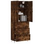 Tall smoked oak plywood sideboard 69.5x34x180 cm by vidaXL, Sideboards - Ref: Foro24-3195824, Price: 165,21 €, Discount: %