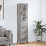 Aparador alto madera contrachapada gris Sonoma 34,5x34x180 cm de vidaXL, Aparadores - Ref: Foro24-3199239, Precio: 119,57 €, ...