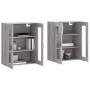 Armarios de pared 2 uds madera de ingeniería gris Sonoma de vidaXL, Aparadores - Ref: Foro24-3197919, Precio: 166,24 €, Descu...