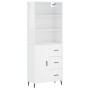 High glossy white plywood sideboard 69.5x34x180 cm by vidaXL, Sideboards - Ref: Foro24-3189463, Price: 150,99 €, Discount: %