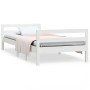 Estructura de cama madera maciza de pino blanco 90x190 cm de vidaXL, Camas y somieres - Ref: Foro24-821635, Precio: 124,19 €,...