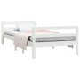 Estructura de cama madera maciza de pino blanco 90x190 cm de vidaXL, Camas y somieres - Ref: Foro24-821635, Precio: 124,19 €,...