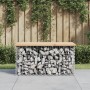 Garden bench design with gabion baskets made of solid pine wood 83x44x42 cm by vidaXL, garden benches - Ref: Foro24-834356, P...