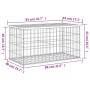 Gartenbank Design Gabion massives Kiefernholz 83x44x42 cm von vidaXL, Gartenbänke - Ref: Foro24-834356, Preis: 72,18 €, Rabat...