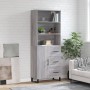 Aparador alto madera contrachapada gris sonoma 69,5x34x180 cm de vidaXL, Aparadores - Ref: Foro24-3189475, Precio: 160,83 €, ...