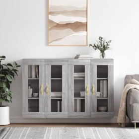 Wall cabinets 2 pcs Sonoma gray engineered wood by vidaXL, Sideboards - Ref: Foro24-3197927, Price: 174,99 €, Discount: %