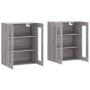 Armarios de pared 2 uds madera de ingeniería gris Sonoma de vidaXL, Aparadores - Ref: Foro24-3197927, Precio: 179,95 €, Descu...