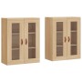 Armarios de pared 2 uds madera de ingeniería roble Sonoma de vidaXL, Aparadores - Ref: Foro24-3197916, Precio: 186,61 €, Desc...