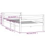 Estructura de cama madera maciza de pino blanco 90x190 cm de vidaXL, Camas y somieres - Ref: Foro24-821635, Precio: 124,19 €,...