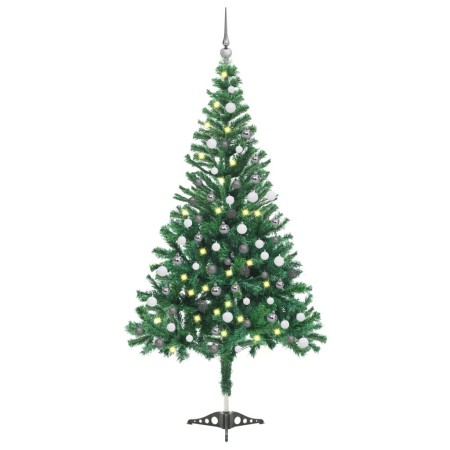 Artificial Christmas tree with lights and balls 230 branches 120 cm by vidaXL, Christmas trees - Ref: Foro24-3077659, Price: ...