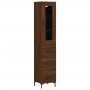 Aparador alto madera contrachapada roble marrón 34,5x34x180 cm de vidaXL, Aparadores - Ref: Foro24-3199240, Precio: 118,99 €,...