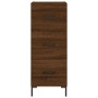 Aparador alto madera contrachapada roble marrón 34,5x34x180 cm de vidaXL, Aparadores - Ref: Foro24-3199240, Precio: 118,99 €,...