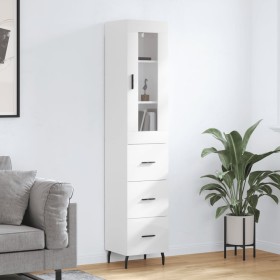 High glossy white plywood sideboard 34.5x34x180 cm by vidaXL, Sideboards - Ref: Foro24-3199251, Price: 124,99 €, Discount: %