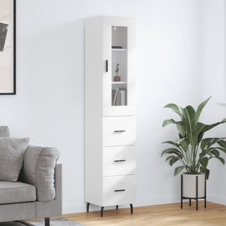 High glossy white plywood sideboard 34.5x34x180 cm by vidaXL, Sideboards - Ref: Foro24-3199251, Price: 124,70 €, Discount: %