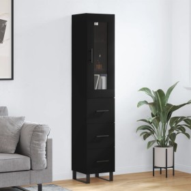 Black plywood sideboard 34.5x34x180 cm by vidaXL, Sideboards - Ref: Foro24-3199258, Price: 131,99 €, Discount: %