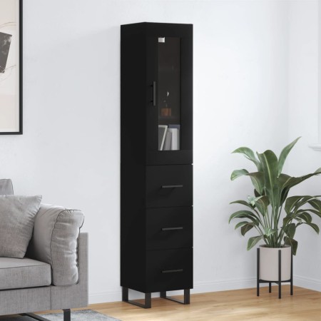 Black plywood sideboard 34.5x34x180 cm by vidaXL, Sideboards - Ref: Foro24-3199258, Price: 131,36 €, Discount: %