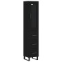 Aparador de madera contrachapada negro 34,5x34x180 cm de vidaXL, Aparadores - Ref: Foro24-3199258, Precio: 131,99 €, Descuent...