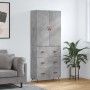 Concrete gray plywood tall sideboard 69.5x34x180 cm by vidaXL, Sideboards - Ref: Foro24-3195823, Price: 178,28 €, Discount: %