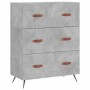 Concrete gray plywood tall sideboard 69.5x34x180 cm by vidaXL, Sideboards - Ref: Foro24-3195823, Price: 178,28 €, Discount: %