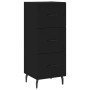 Aparador de madera contrachapada negro 34,5x34x180 cm de vidaXL, Aparadores - Ref: Foro24-3199250, Precio: 117,54 €, Descuent...