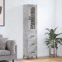 Aparador de madera contrachapada gris hormigón 34,5x34x180 cm de vidaXL, Aparadores - Ref: Foro24-3199237, Precio: 114,55 €, ...