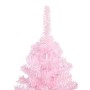 Árbol de Navidad preiluminado con luces y bolas rosa 210 cm de vidaXL, Arboles de navidad - Ref: Foro24-3077672, Precio: 84,0...