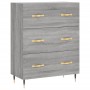 High sideboard sonoma gray plywood 69.5x34x180 cm by vidaXL, Sideboards - Ref: Foro24-3195833, Price: 161,04 €, Discount: %