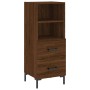 Aparador alto madera contrachapada roble marrón 34,5x34x180 cm de vidaXL, Aparadores - Ref: Foro24-3199304, Precio: 111,80 €,...