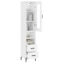 Tall white glossy plywood sideboard 34.5x34x180 cm by vidaXL, Sideboards - Ref: Foro24-3199299, Price: 118,85 €, Discount: %