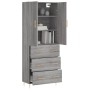 Aparador alto madera contrachapada gris sonoma 69,5x34x180 cm de vidaXL, Aparadores - Ref: Foro24-3195841, Precio: 173,01 €, ...