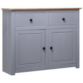 Gray Panama style solid pine wood sideboard 93x40x80 cm by vidaXL, Sideboards - Ref: Foro24-282698, Price: 156,30 €, Discount: %