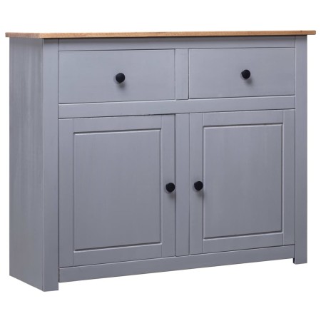 Gray Panama style solid pine wood sideboard 93x40x80 cm by vidaXL, Sideboards - Ref: Foro24-282698, Price: 156,40 €, Discount: %