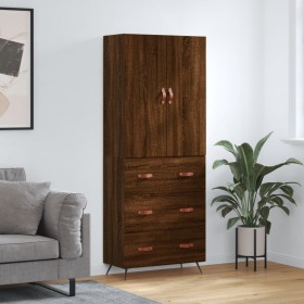 Tall oak brown plywood sideboard 69.5x34x180 cm by vidaXL, Sideboards - Ref: Foro24-3195826, Price: 168,99 €, Discount: %