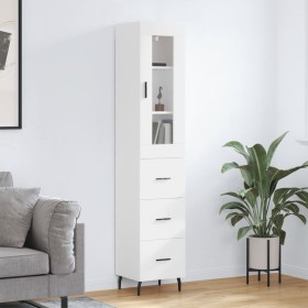 Tall white plywood sideboard 34.5x34x180 cm by vidaXL, Sideboards - Ref: Foro24-3199249, Price: 117,36 €, Discount: %