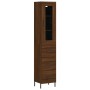 Aparador alto madera contrachapada roble marrón 34,5x34x180 cm de vidaXL, Aparadores - Ref: Foro24-3199248, Precio: 123,89 €,...