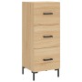 Aparador de madera contrachapada roble Sonoma 34,5x34x180 cm de vidaXL, Aparadores - Ref: Foro24-3199236, Precio: 114,72 €, D...