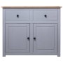 Gray Panama style solid pine wood sideboard 93x40x80 cm by vidaXL, Sideboards - Ref: Foro24-282698, Price: 156,30 €, Discount: %