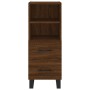 Aparador alto madera contrachapada roble marrón 34,5x34x180 cm de vidaXL, Aparadores - Ref: Foro24-3199328, Precio: 114,60 €,...