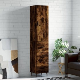 Aparador de madera contrachapada roble ahumado 34,5x34x180 cm de vidaXL, Aparadores - Ref: Foro24-3198870, Precio: 114,99 €, ...