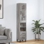 Aparador alto madera contrachapada gris Sonoma 34,5x34x180 cm de vidaXL, Aparadores - Ref: Foro24-3199327, Precio: 121,24 €, ...