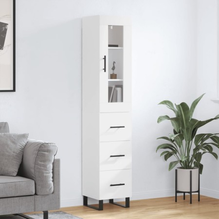 Tall white plywood sideboard 34.5x34x180 cm by vidaXL, Sideboards - Ref: Foro24-3199257, Price: 123,99 €, Discount: %