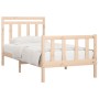 Solid pine wood bed frame 90x200 cm by vidaXL, Beds and slatted bases - Ref: Foro24-3107013, Price: 92,46 €, Discount: %