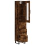 Aparador de madera contrachapada roble ahumado 34,5x34x180 cm de vidaXL, Aparadores - Ref: Foro24-3199262, Precio: 124,74 €, ...