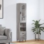 Aparador alto madera contrachapada gris Sonoma 34,5x34x180 cm de vidaXL, Aparadores - Ref: Foro24-3199319, Precio: 110,94 €, ...