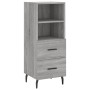 Aparador alto madera contrachapada gris Sonoma 34,5x34x180 cm de vidaXL, Aparadores - Ref: Foro24-3199319, Precio: 110,94 €, ...